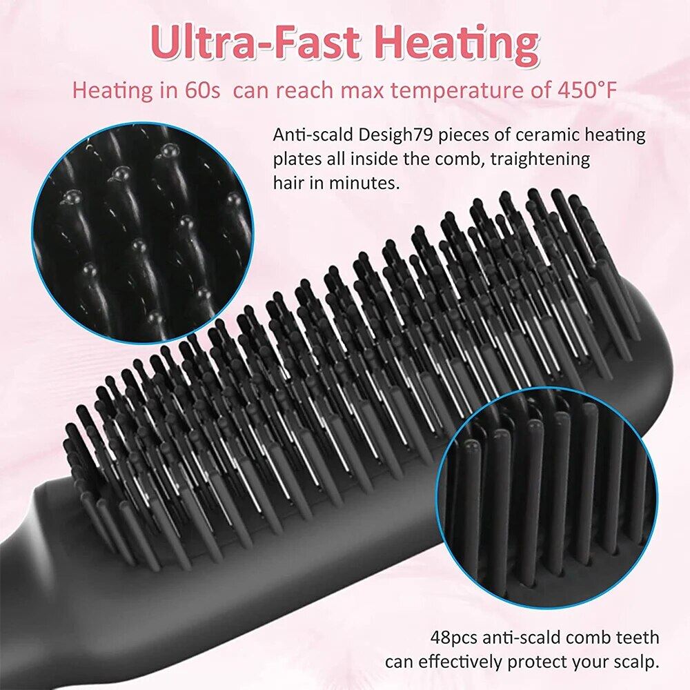 Hair Straightener Comb Electric Hair Brushes