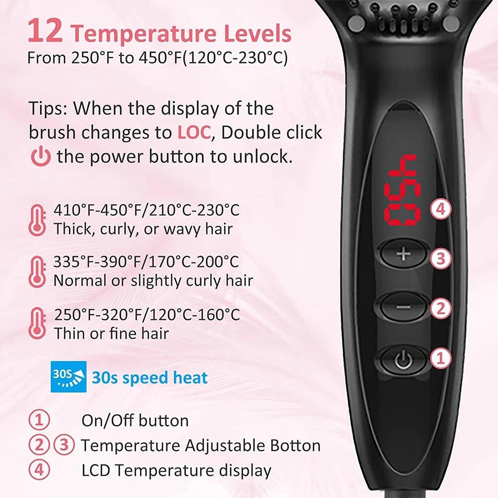 Hair Straightener Comb Electric Hair Brushes